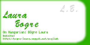 laura bogre business card